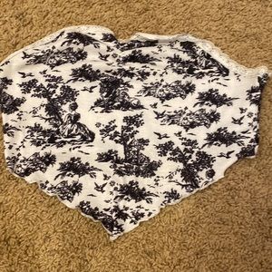 White/black tube top